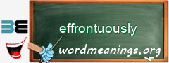 WordMeaning blackboard for effrontuously